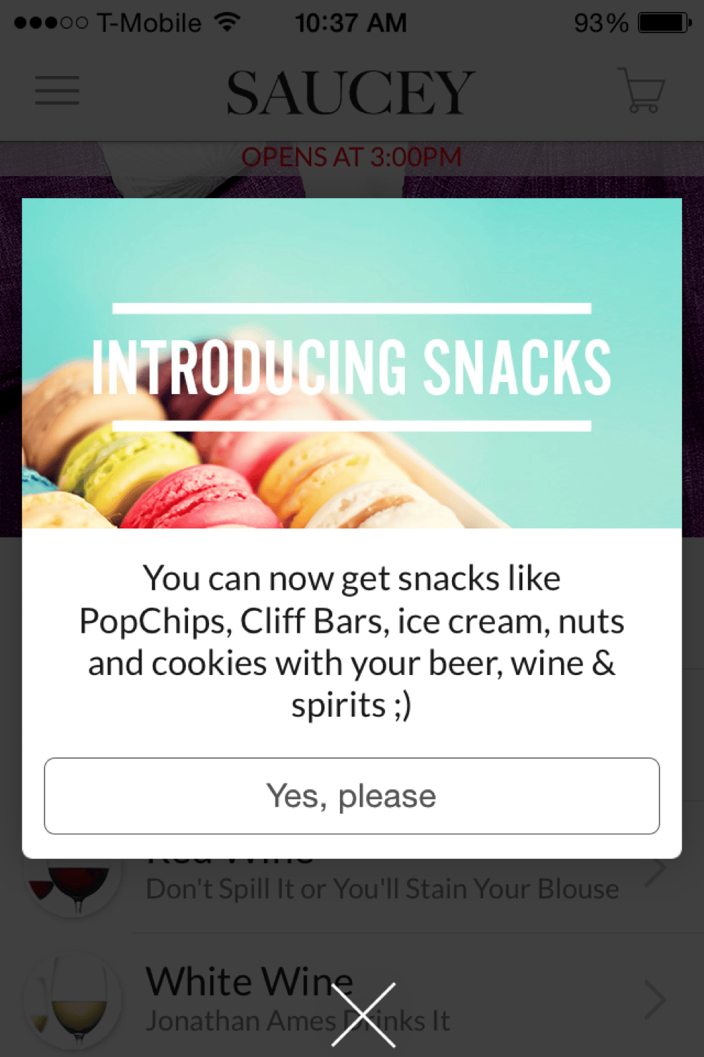 In-app message triggered after purchase showing contextual upsell promotion