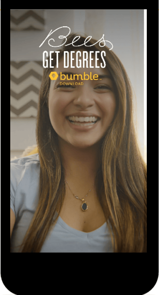 Snapchat mobile video ad example showcasing vertical 3V advertising format