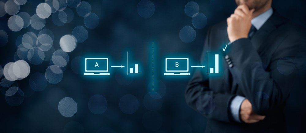 Mobile developer analyzing app data on a smartphone