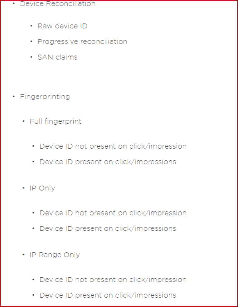 Kochava full attribution waterfall match integrity diagram