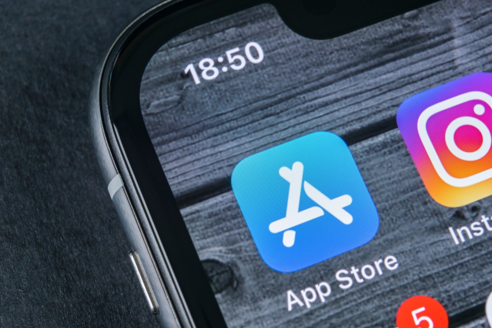 Mobile app store listing on a phone screen