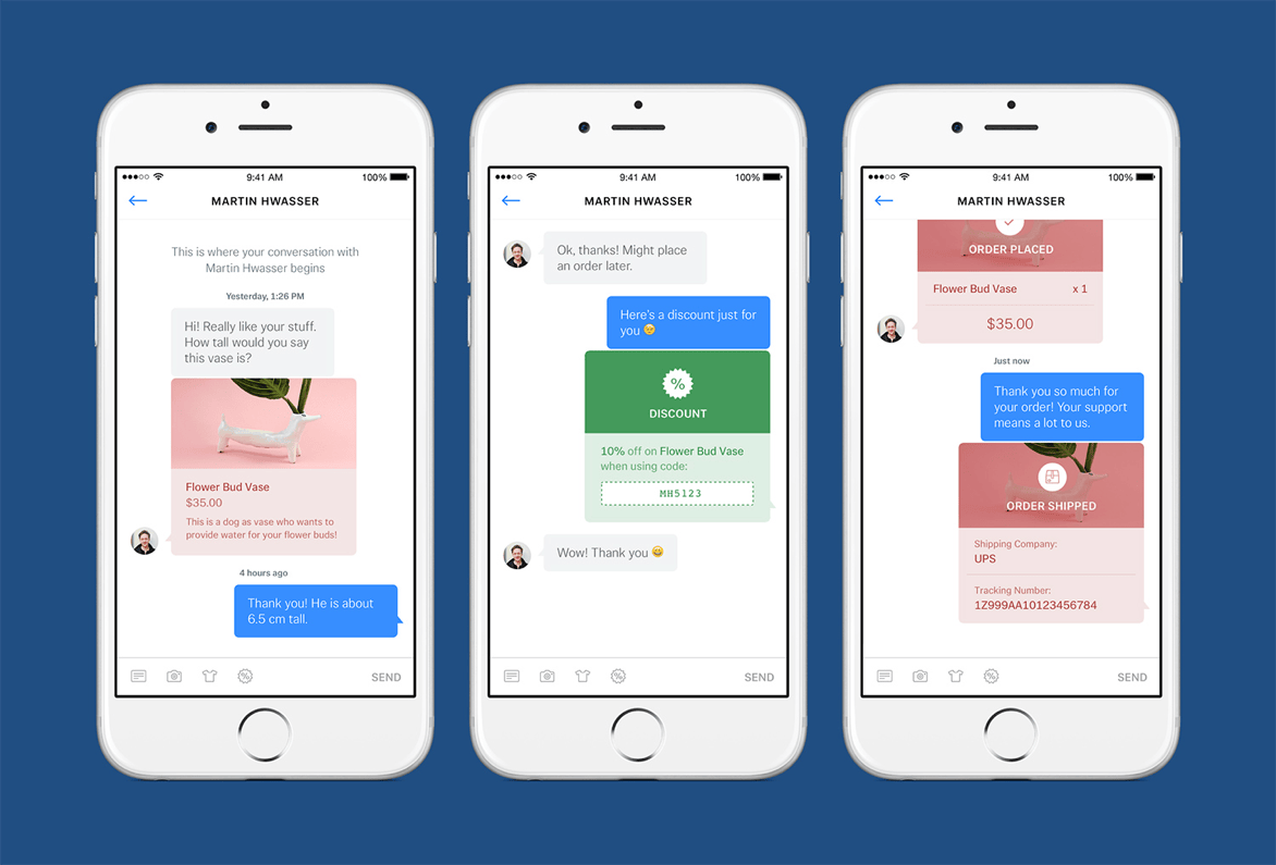 Overview diagram of in-app chat between users and support