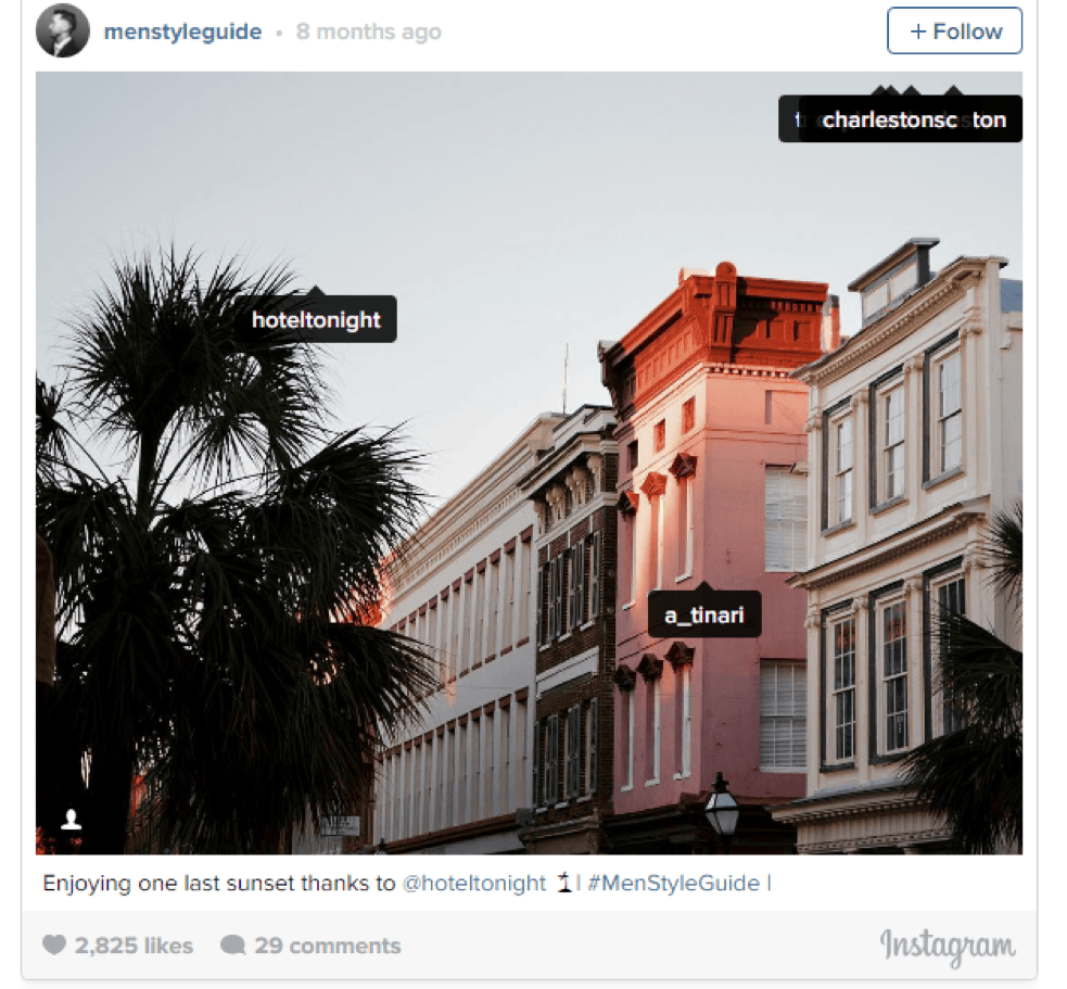HotelTonight influencer campaign example reaching followers through Gregory Tinari