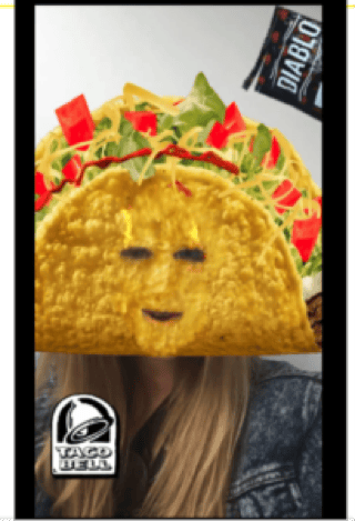 Snapchat Sponsored Lens interactive augmented reality ad experience