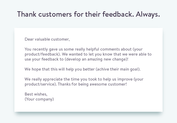 Kayako guide on the proper way to ask for customer feedback
