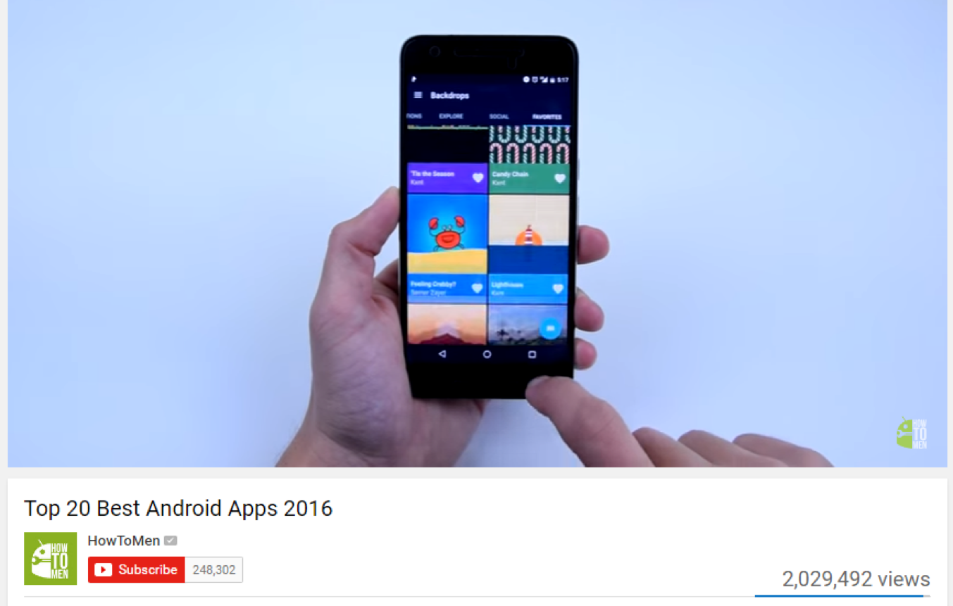HowToMen YouTube channel high-view tech tutorial video for mobile users