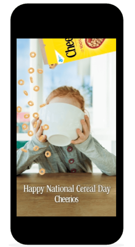 Snapchat sponsored geofilter example on a mobile device