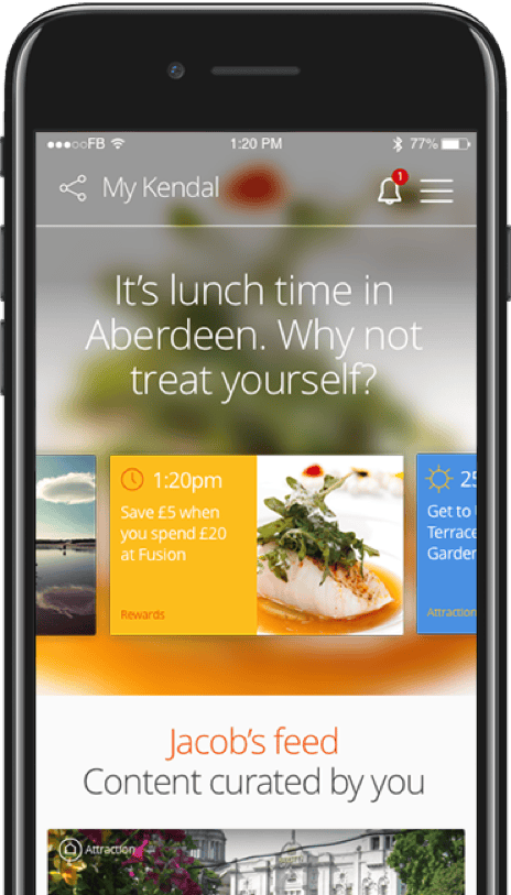Loqiva contextual ad example tailoring message to user budget and activity