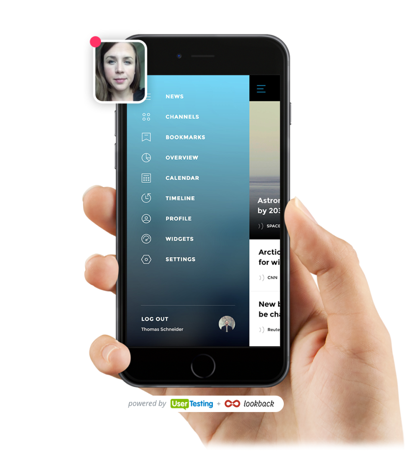 InVision prototype tool displaying mobile app screen with LiveShare collaboration