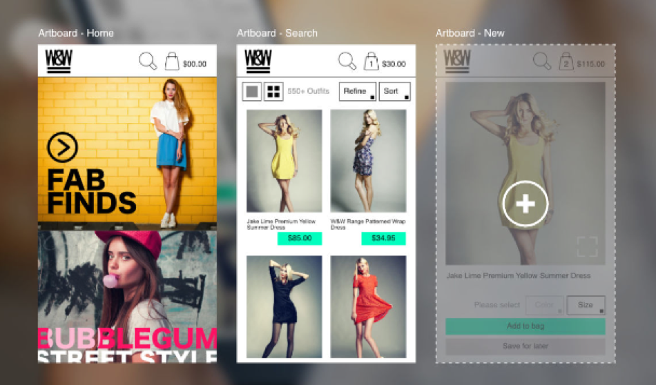 Affinity Designer workspace with vector design tools for mobile app mockup