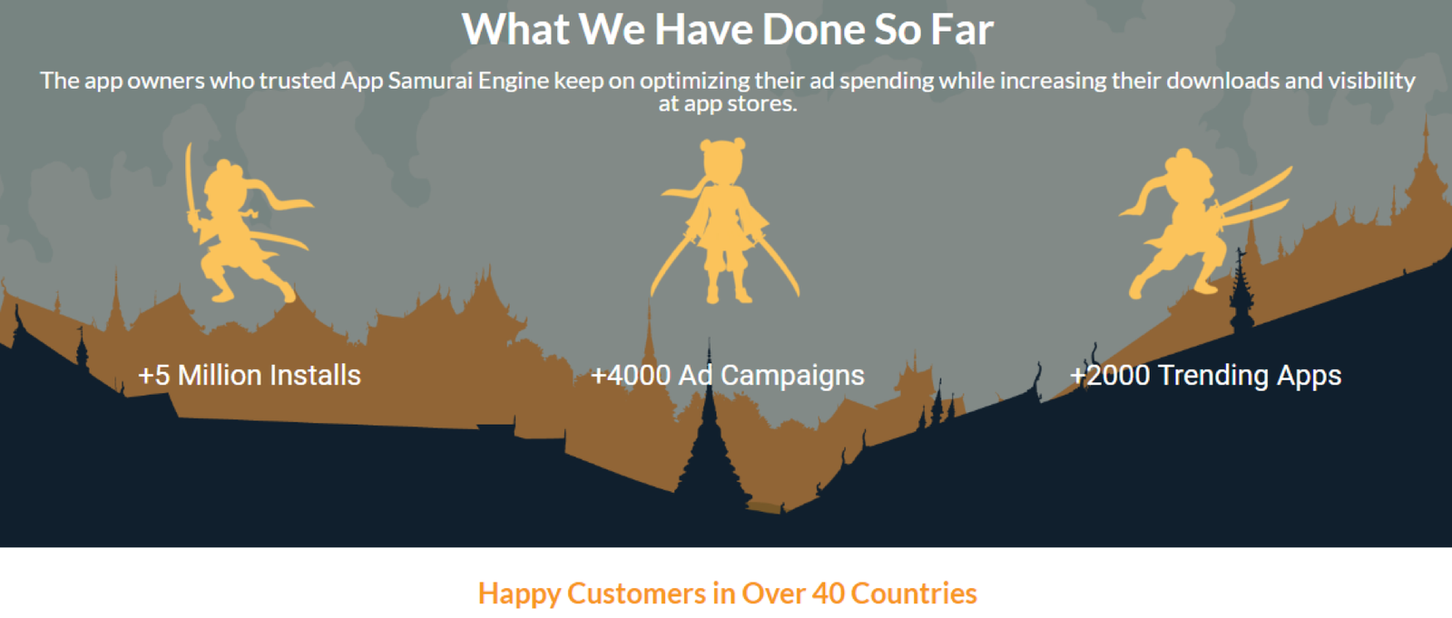 App Samurai platform dashboard for managing ad campaigns without extra SDK