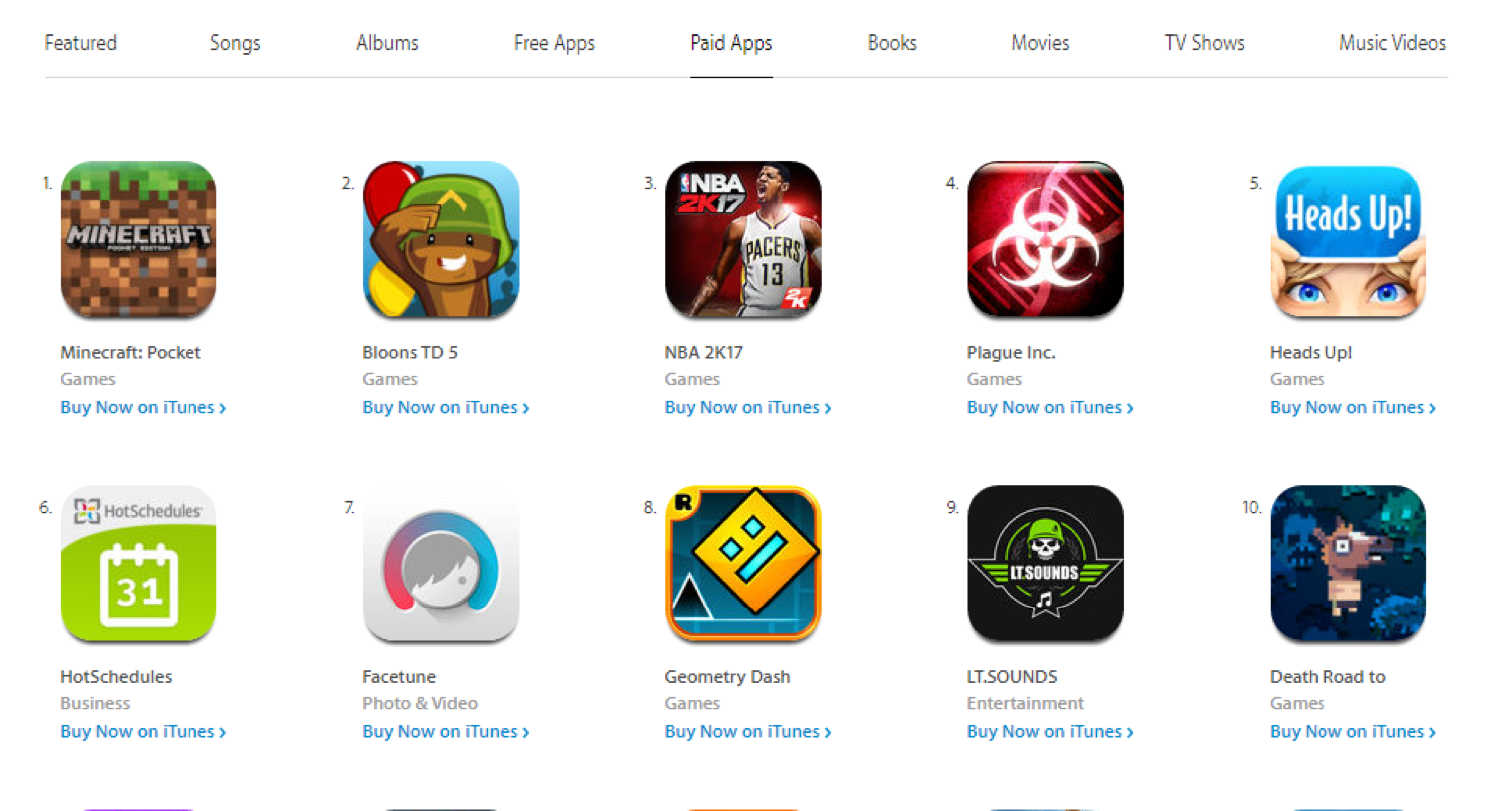 Paid app model with declining price trends over time