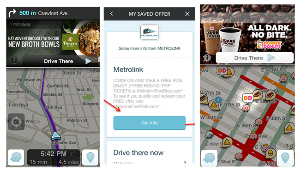 Mobile ad creative optimized for a specific geographic location