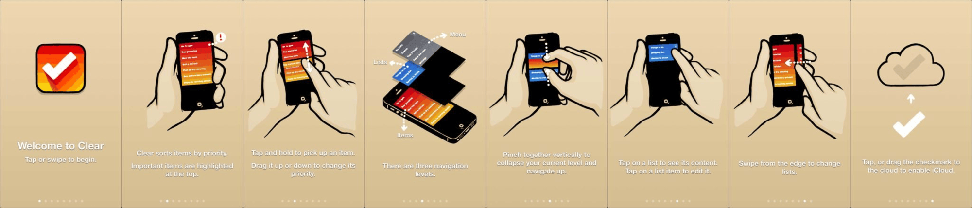 Mobile app with a long text-heavy walkthrough overwhelming the user