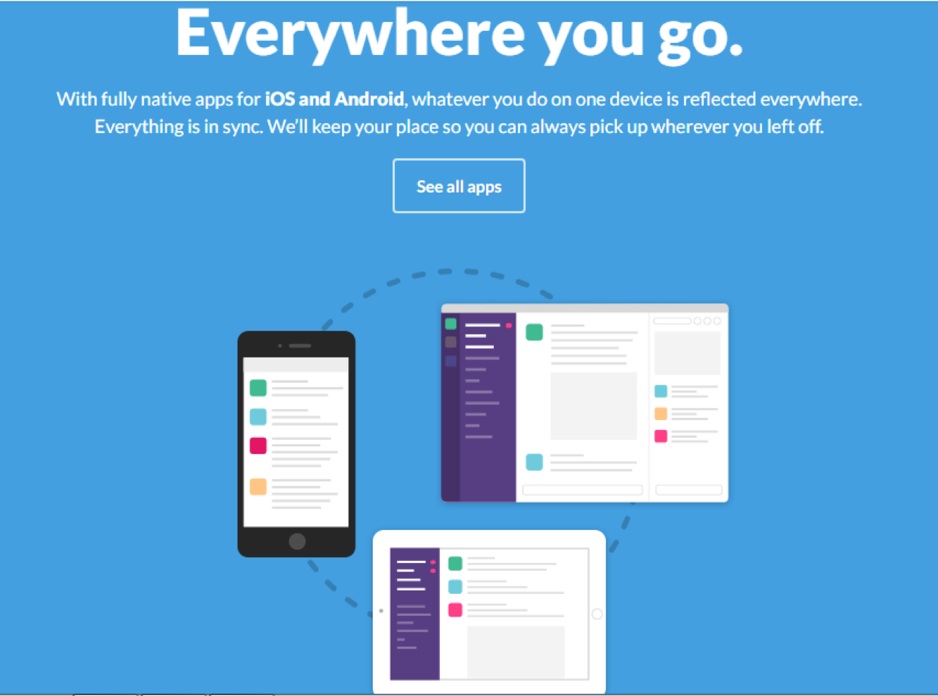 Slack product interface highlighting seamless team collaboration experience