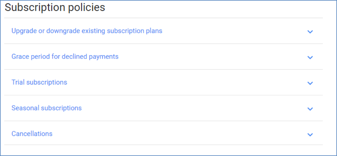 Subscriptions Dashboard in Google Play Console showing active subscriber growth