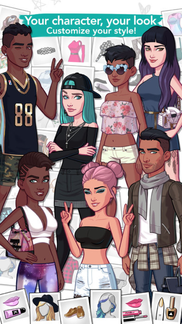 Kendall and Kylie mobile game app store listing
