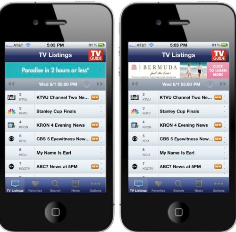 Bermuda Tourism Board mobile banner ad balancing native design and visibility