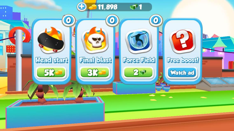 Start of gameplay rewarded video placement offering resource boost to players