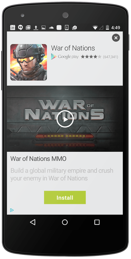 Video ad spend driving app installs market share chart