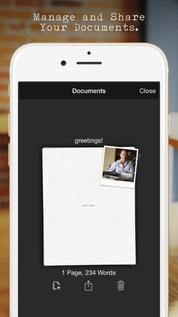 Hanx Writer typewriter keyboard app by Tom Hanks