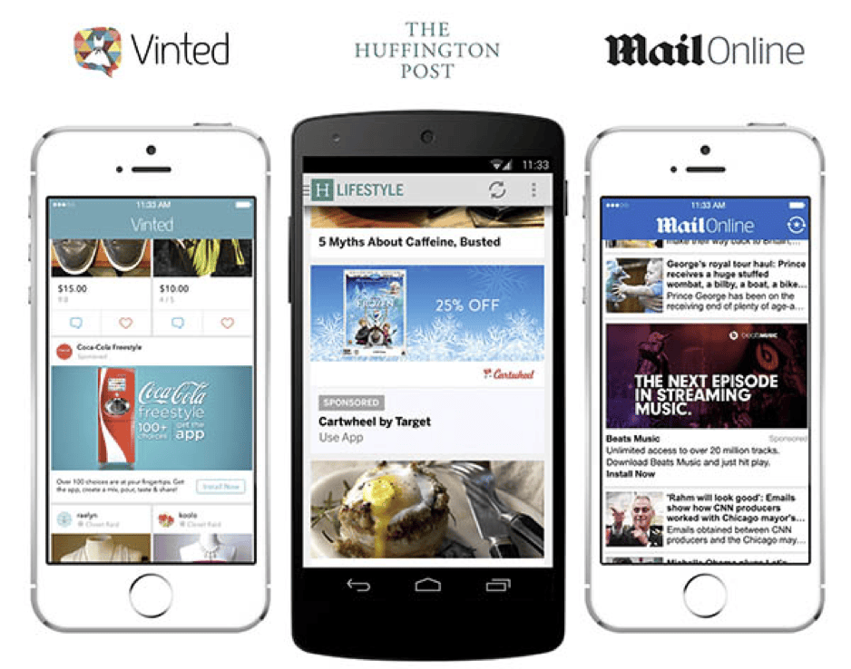 Mobile ad formats and sizes for display ad campaigns