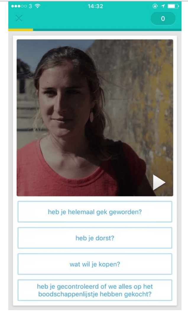 Memrise Meet the Natives video mode with native speaker clips