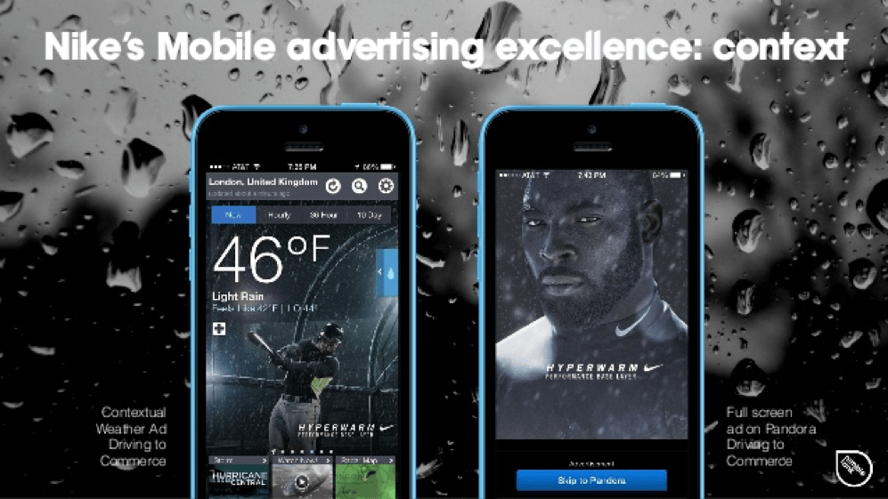 Contextual and relevant mobile ad content targeting illustration