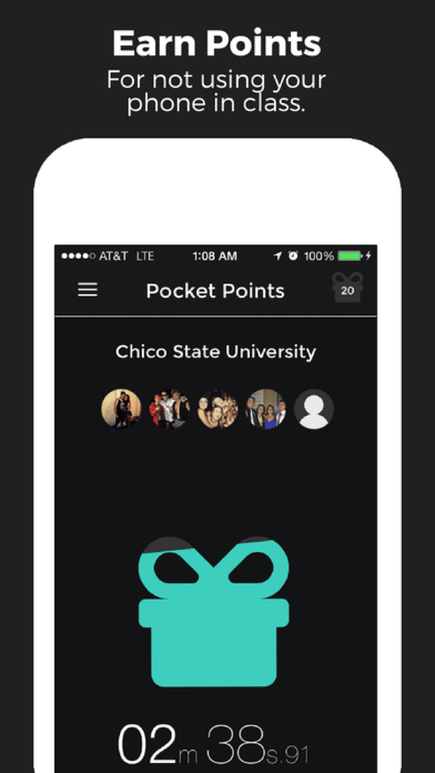 Pocket Points app rewarding students for not using their phone in class