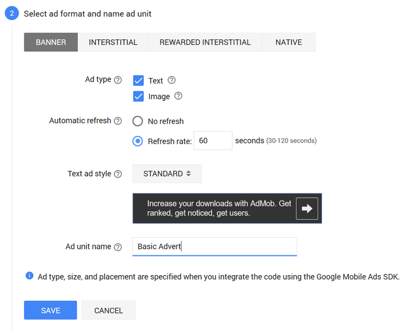 Facebook Power Editor and AdMob ad refresh rate examples