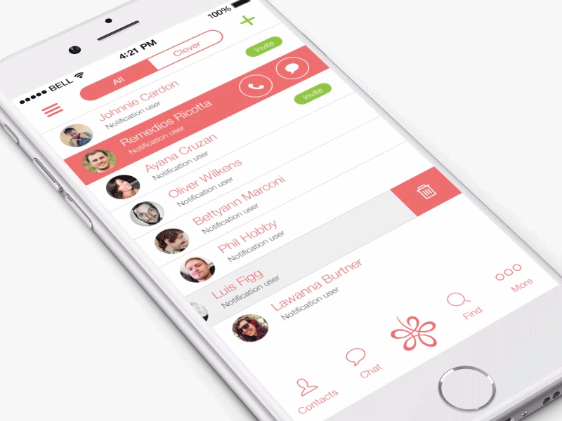 Chat app loading animation gathering friends with a wire