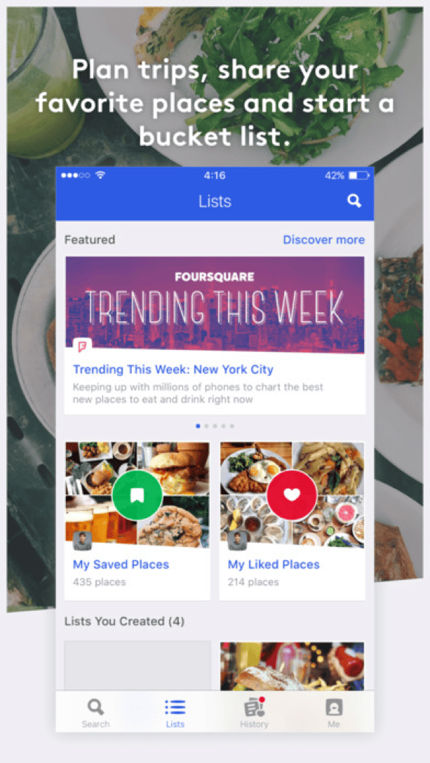 Foursquare app logo and Fast Company most innovative recognition