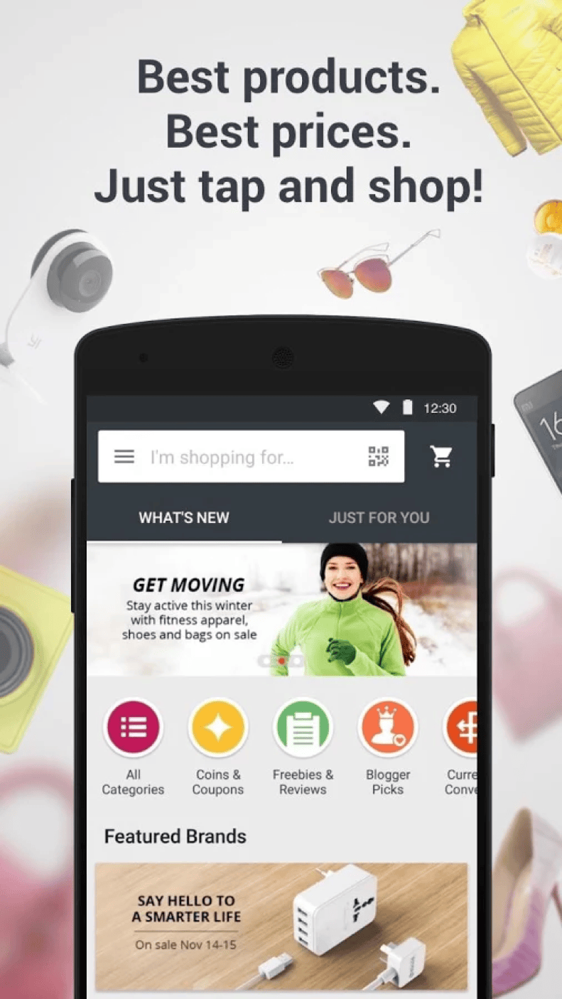 AliExpress mobile app interface on a smartphone screen