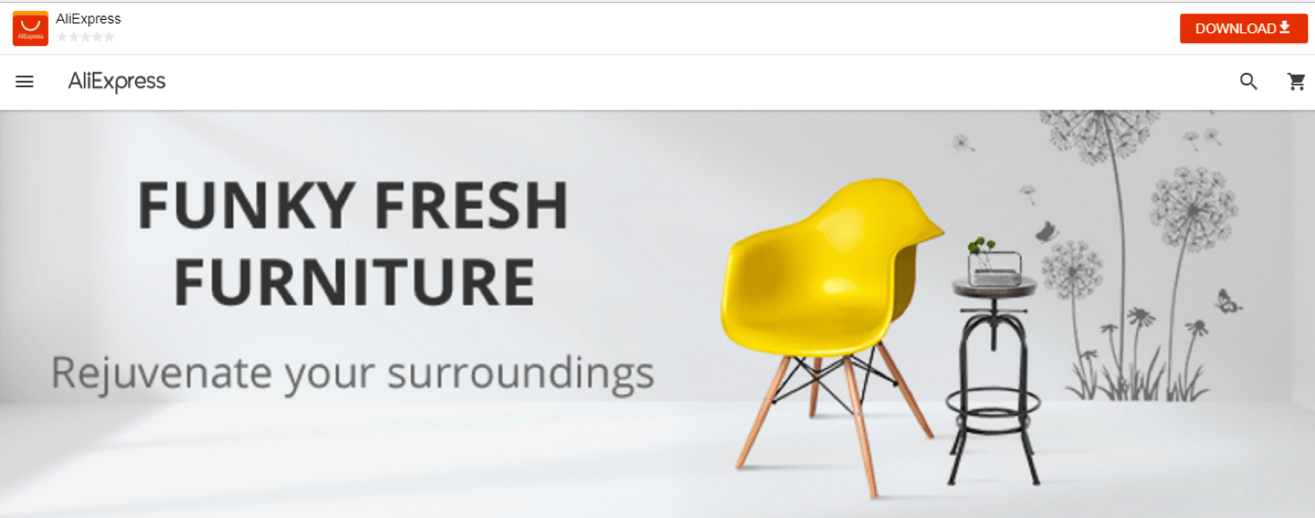 AliExpress mobile site homepage product browsing layout