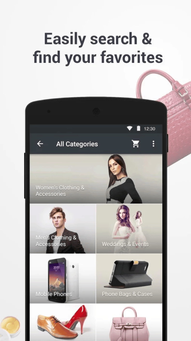 AliExpress A/B testing comparison of app UI variations