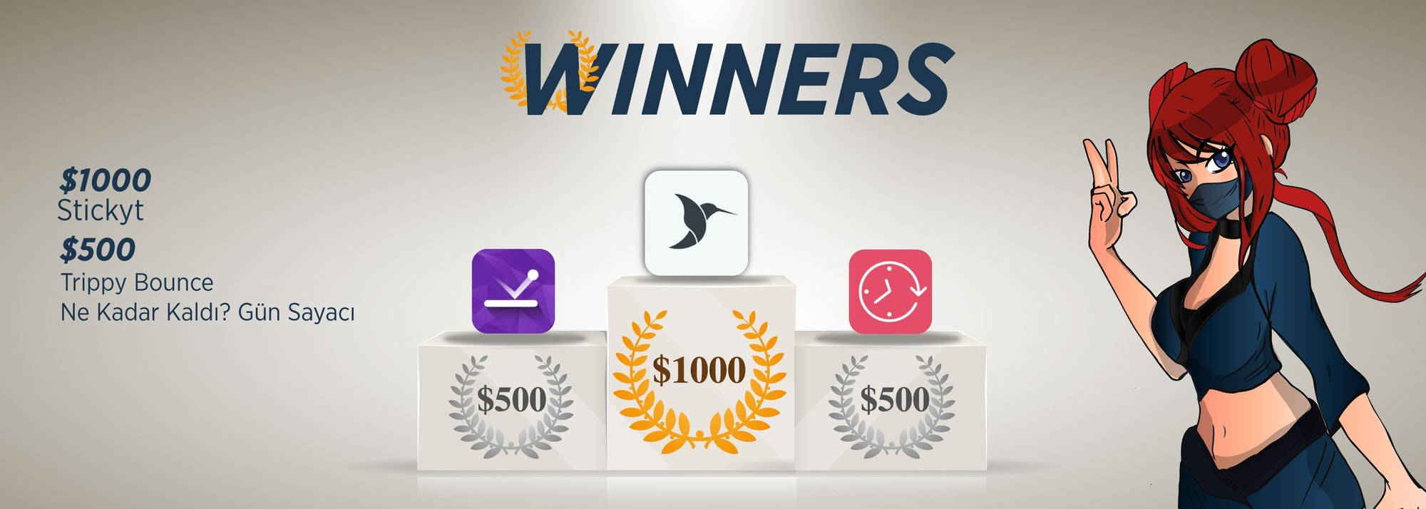 App Samurai weekend campaign winners announcement banner