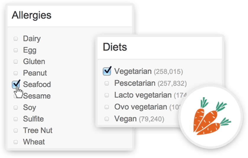 Yummly how it works page showing personalized recipe feed
