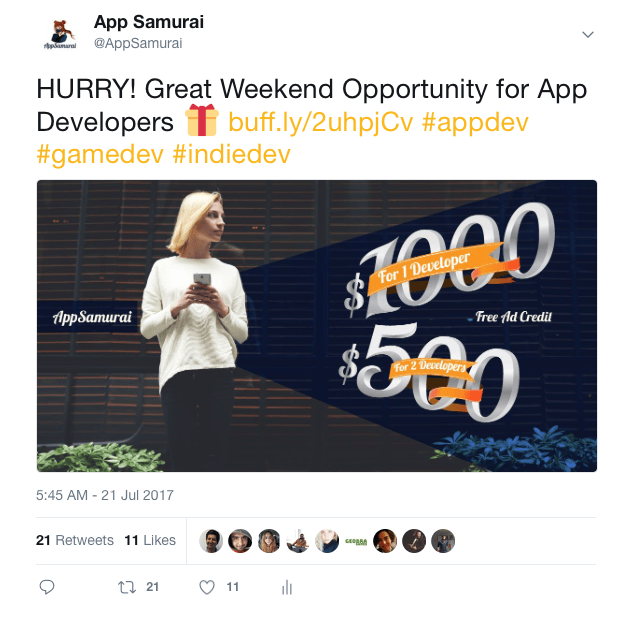 App Samurai weekend campaign evaluation process overview