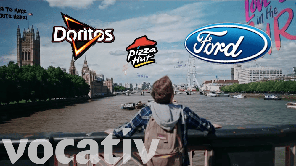 Augmented reality advertising campaign video example on YouTube