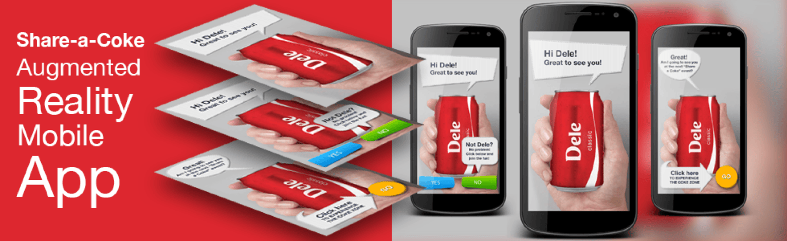 Coca-Cola Share a Coke AR personalization campaign on mobile
