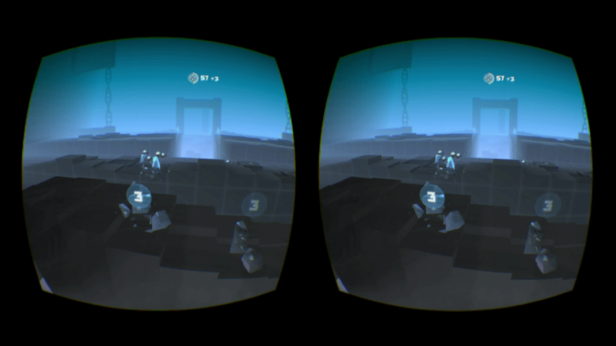Smash Hit VR experience on Samsung Gear VR headset