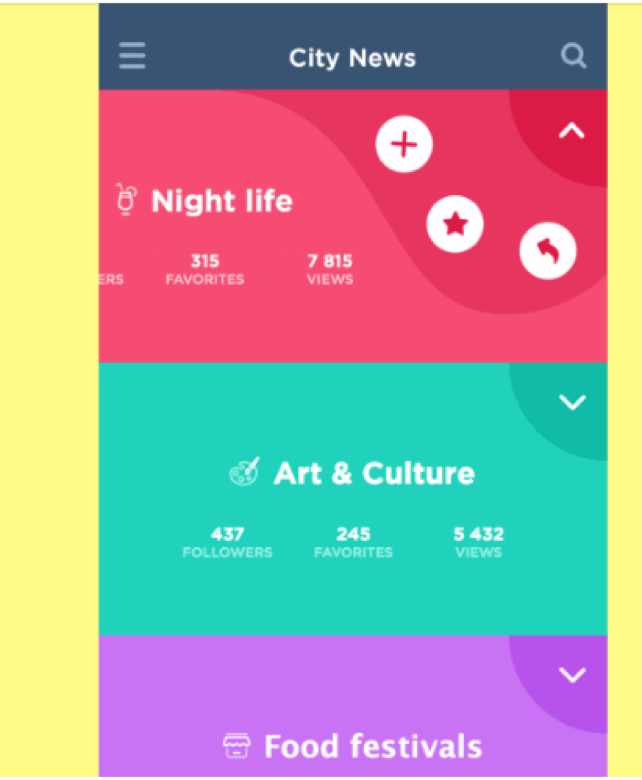 Mobile app navigation menu showing clear and simple user flow