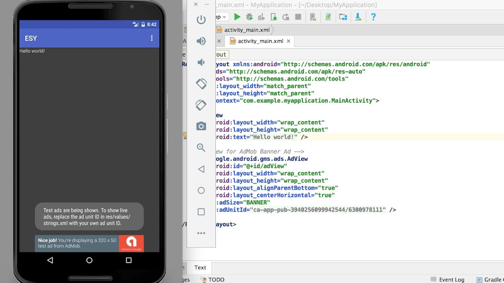 User feedback and A/B testing process for in-app ad performance