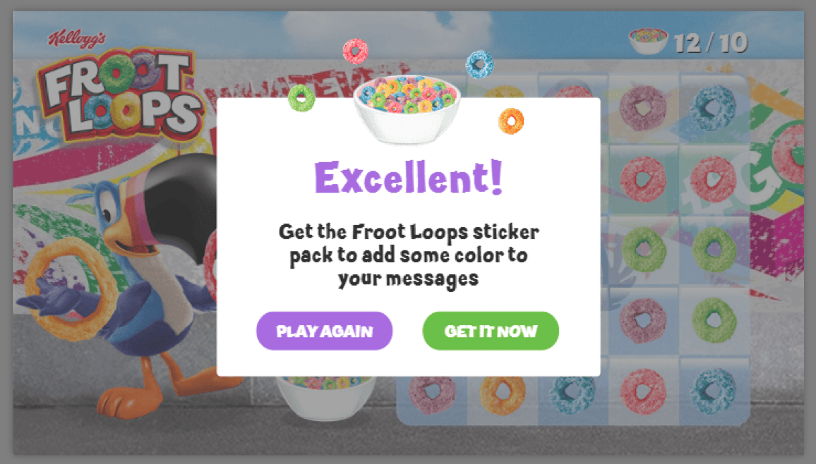 IronSource playable ad success screen congratulating users after gameplay