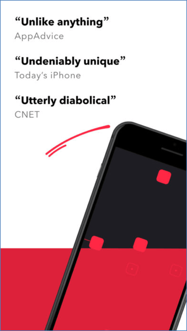 Blackbox puzzle game title screen on iPhone