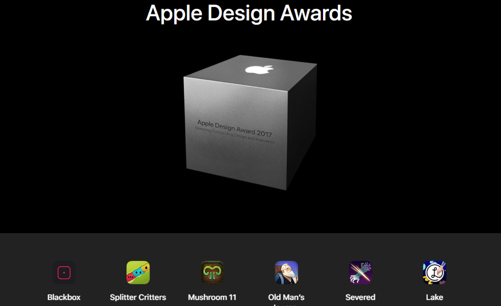 Blackbox Apple Design Award 2017 winner interface