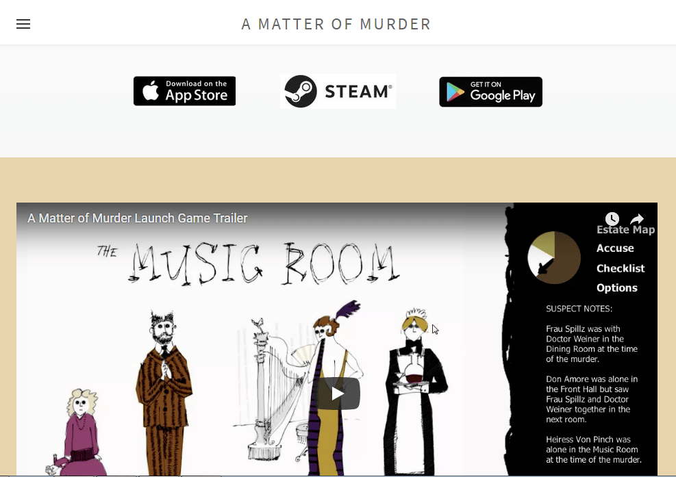 App Store and Google Play download buttons on a mobile app website