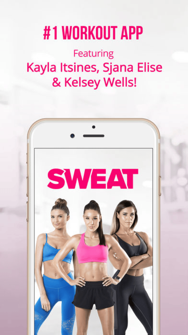 Sweat by Kayla Itsines fitness app listing on Apple App Store