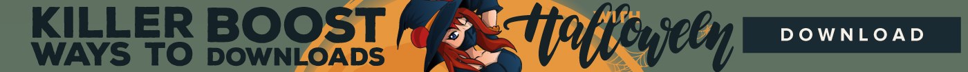 AppSamurai Halloween promotional banner for boosting app downloads