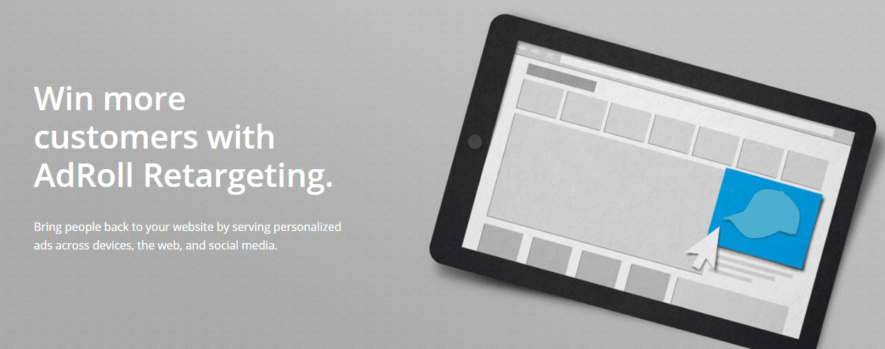 AdRoll retargeting platform dashboard for campaign measurement